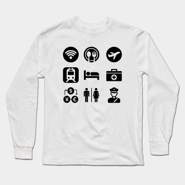 Travel Iconspeak Long Sleeve T-Shirt by OrtegaSG